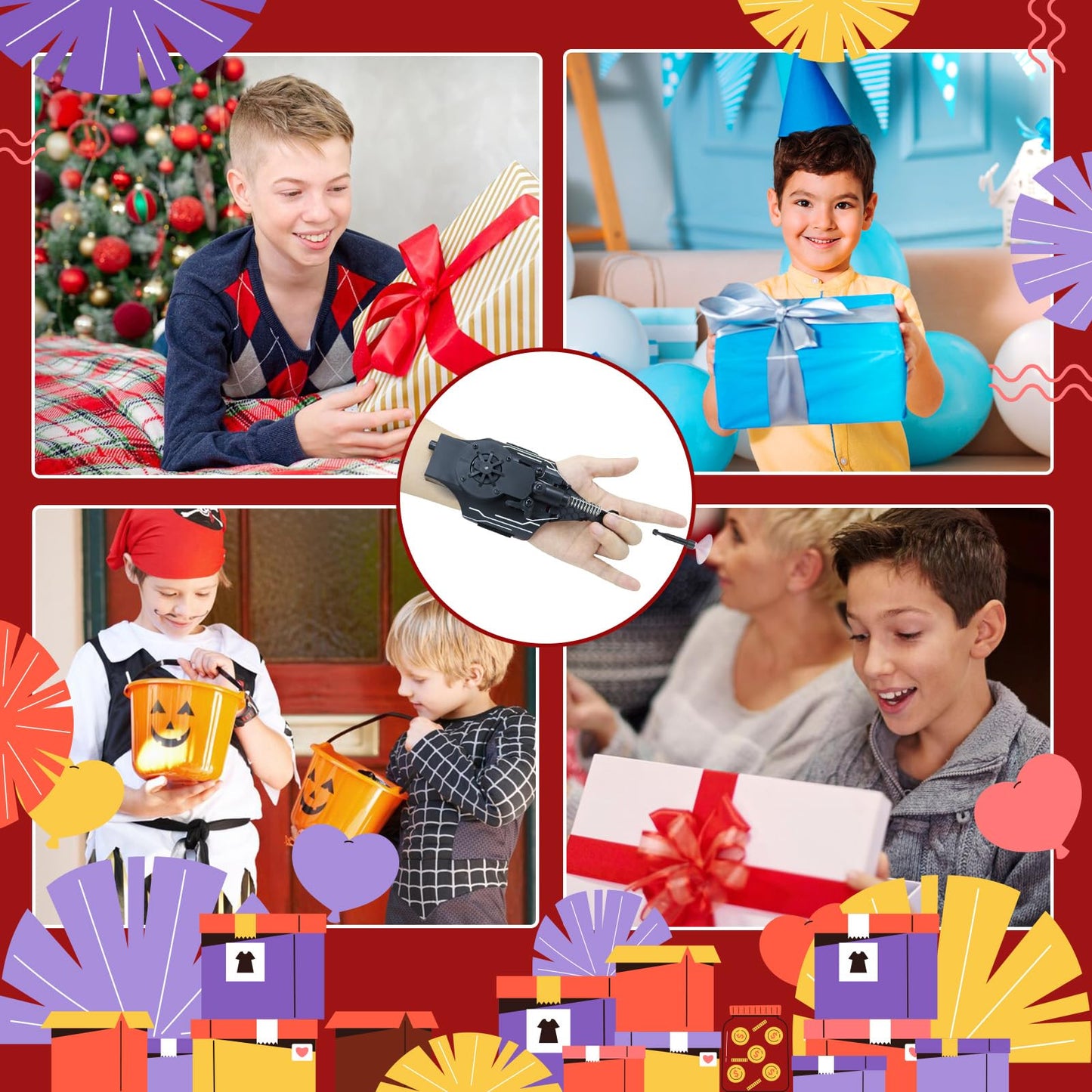 Flustime Spider Web Shooter Black — Web Launcher Toy with Instant Retract Button