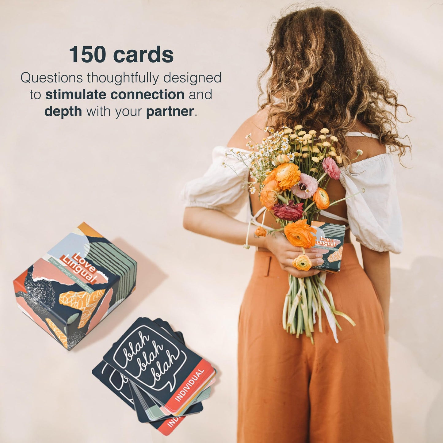 FLUYTCO Love Lingual Couples Card Game – 150 Conversation Starters for Date Night & Deeper Connection