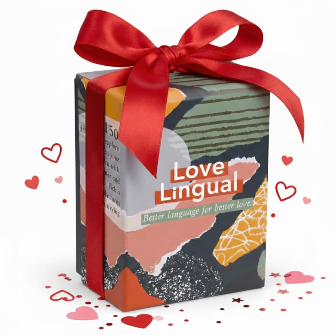 FLUYTCO Love Lingual Couples Card Game – 150 Conversation Starters for Date Night & Deeper Connection