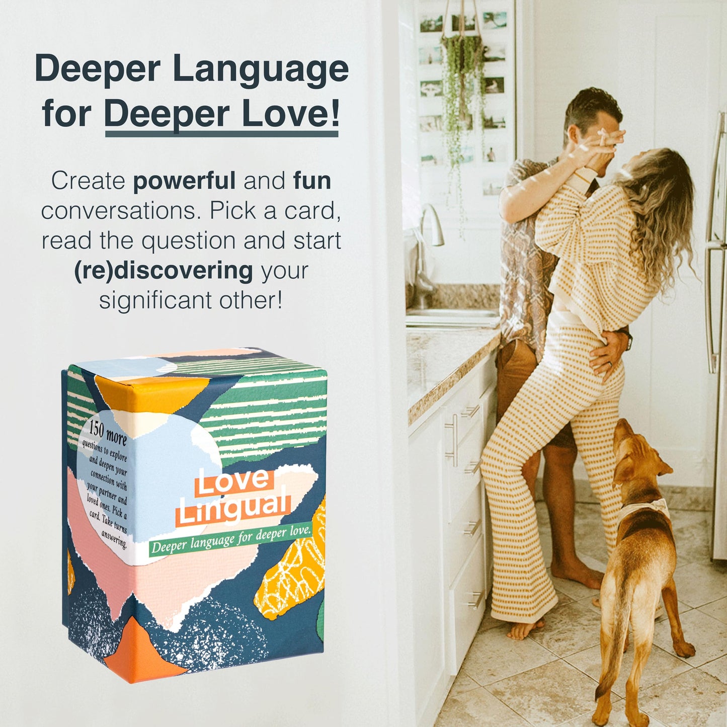 FLUYTCO Love Lingual Level 2 – 150 Couple Conversation Starters for Date Night