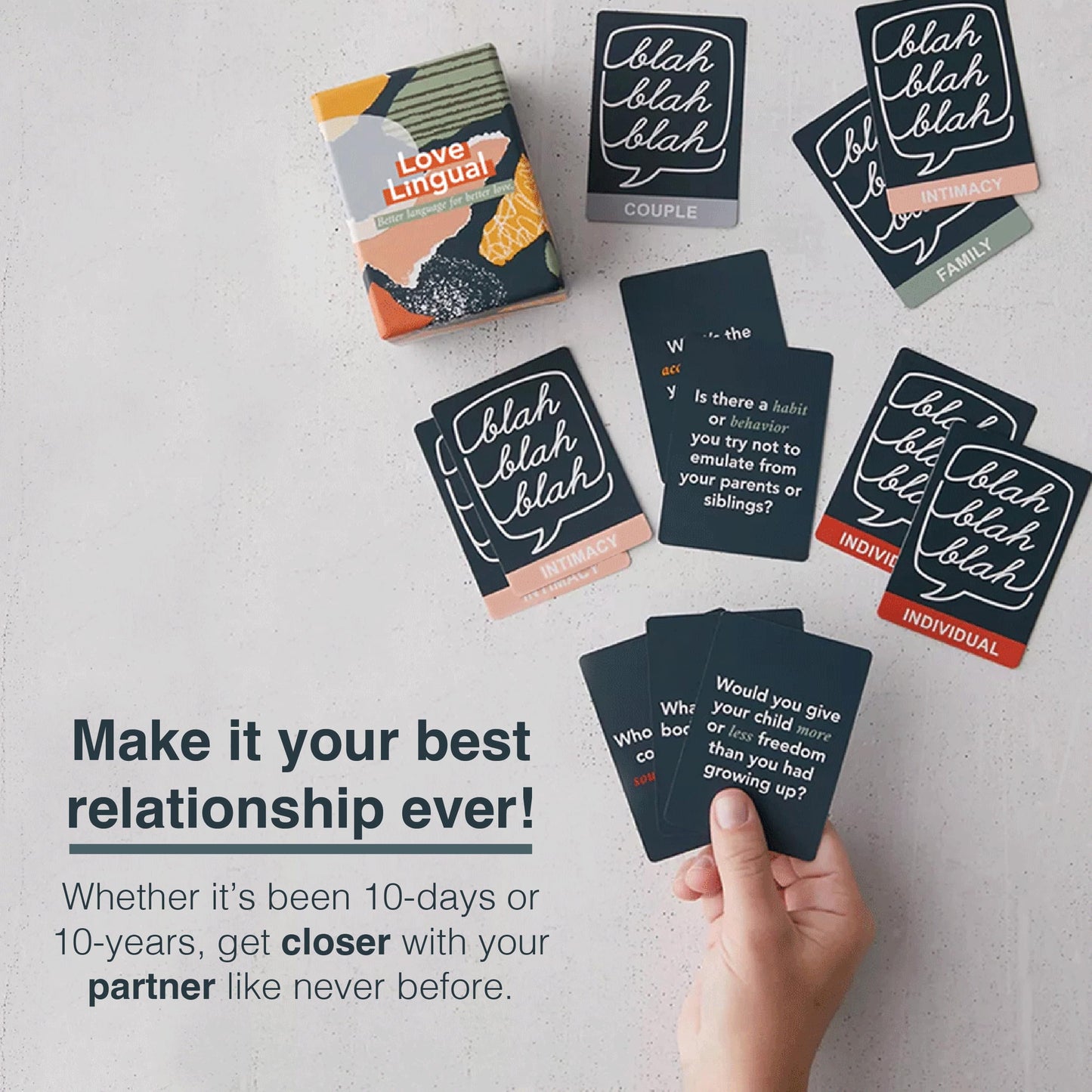 FLUYTCO Love Lingual Couples Card Game – 150 Conversation Starters for Date Night & Deeper Connection