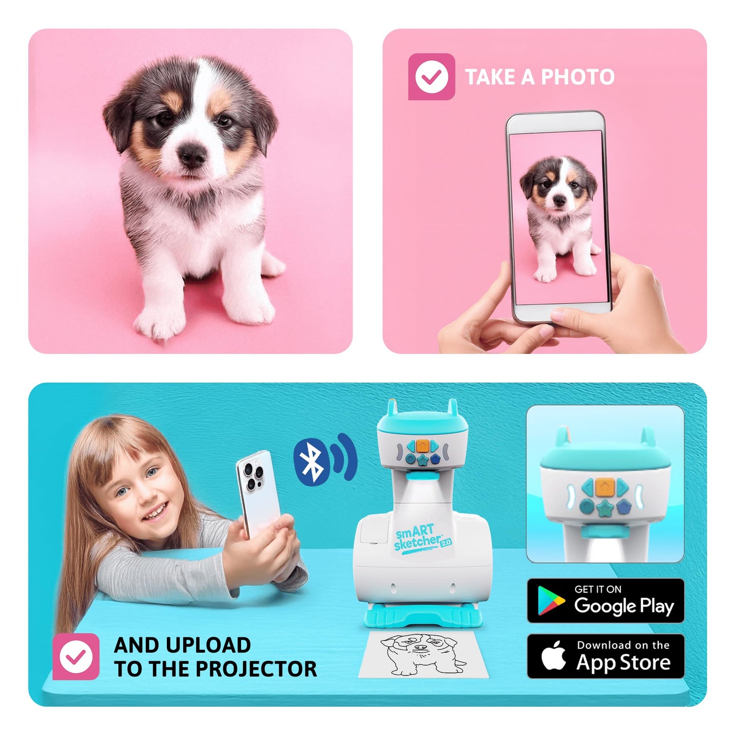 Flycatcher Smart Sketcher 2.0: Projector for Kids – Draw, Trace & Learn