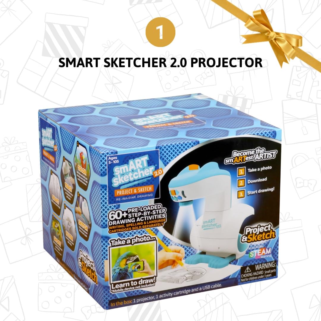 Flycatcher Smart Sketcher 2.0: 4-in-1 Drawing Projector Bundle with Jungle & Ocean Packs
