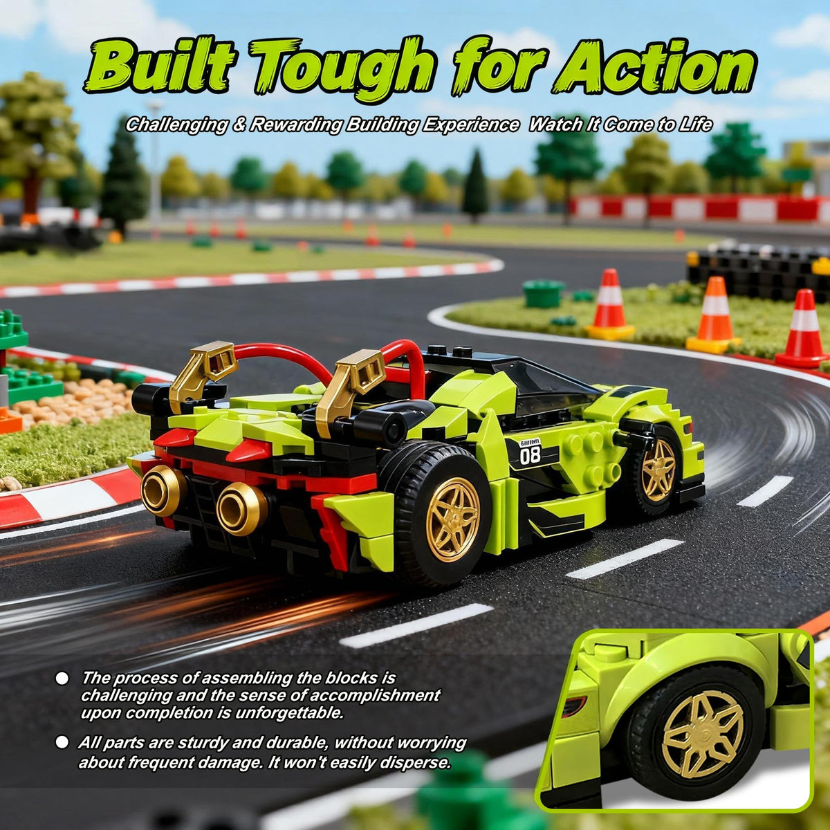 flycites Technic Race Cars Building Kit – STEM Car Model 355PCS