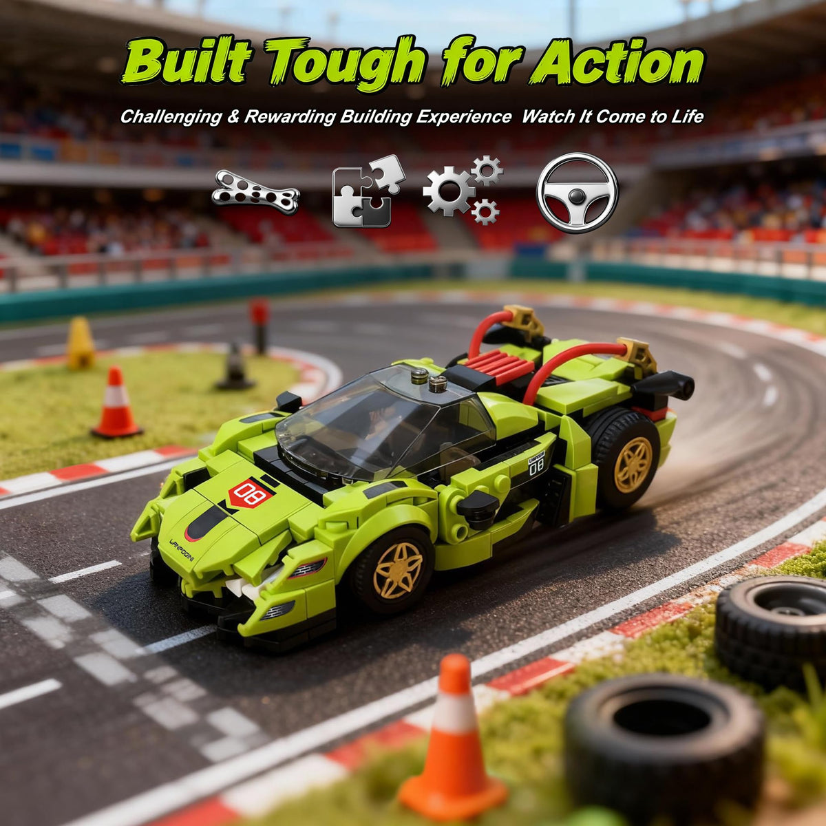 flycites Technic Race Cars Building Kit – STEM Car Model 355PCS