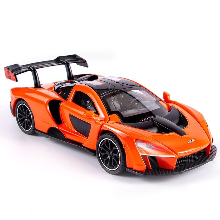 FLYKIRIN Fast & Furious 1:32 McLaren Senna Diecast Car — Light & Pull-Back (Orange)