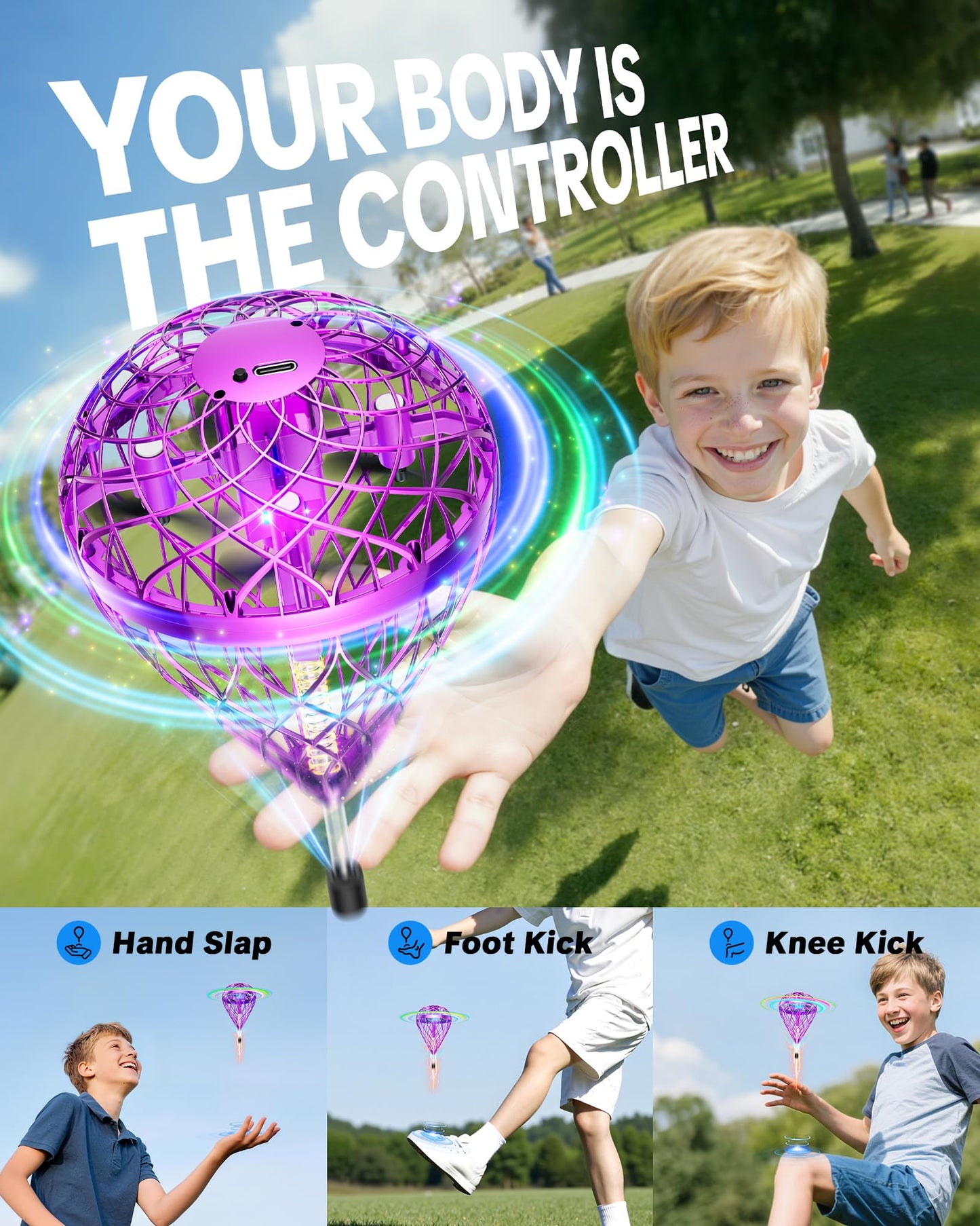 Flystars Flying Bouncing Toy – Next-Gen Cosmic Globe Hover Spinner for Kids 6+