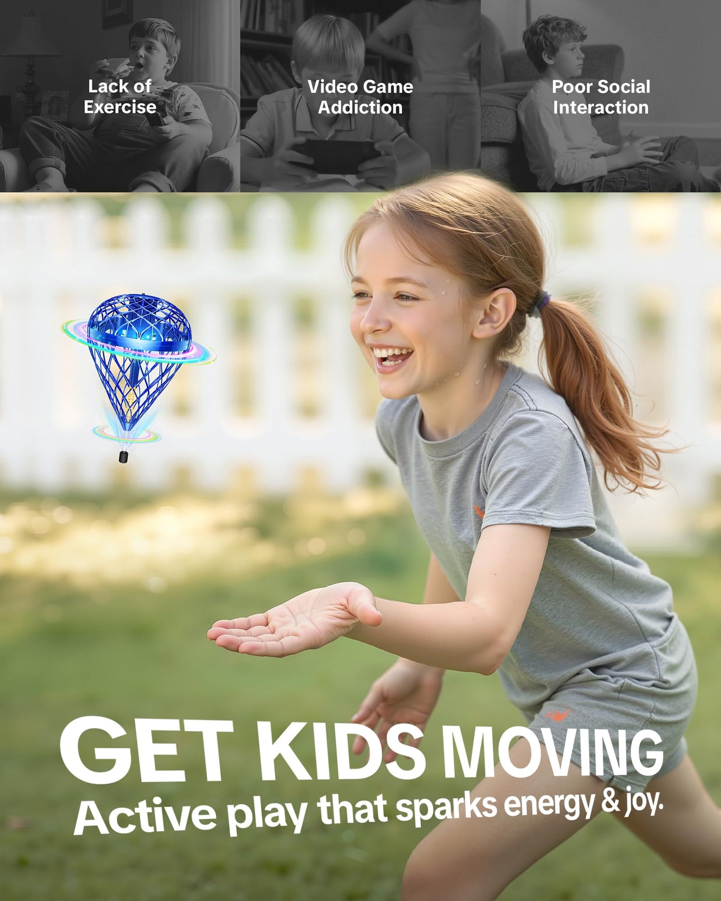 Flystars Cosmic Globe Flying Orb Ball — Motion-Control Hover Spinner for Kids 6+