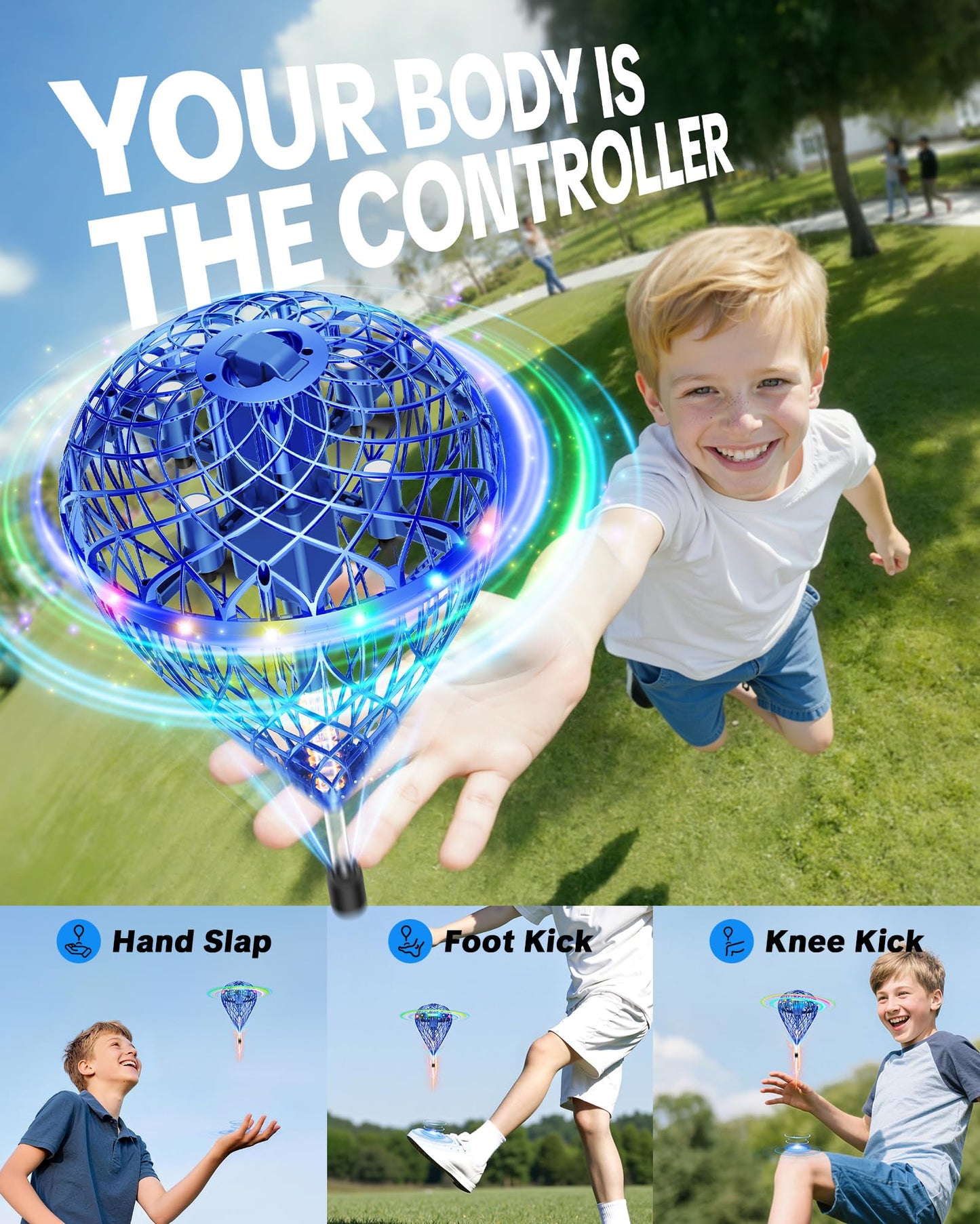 Flystars Flying Bouncing Toys | Next-Gen Cosmic Globe Flying Orb Ball with Motion-Control