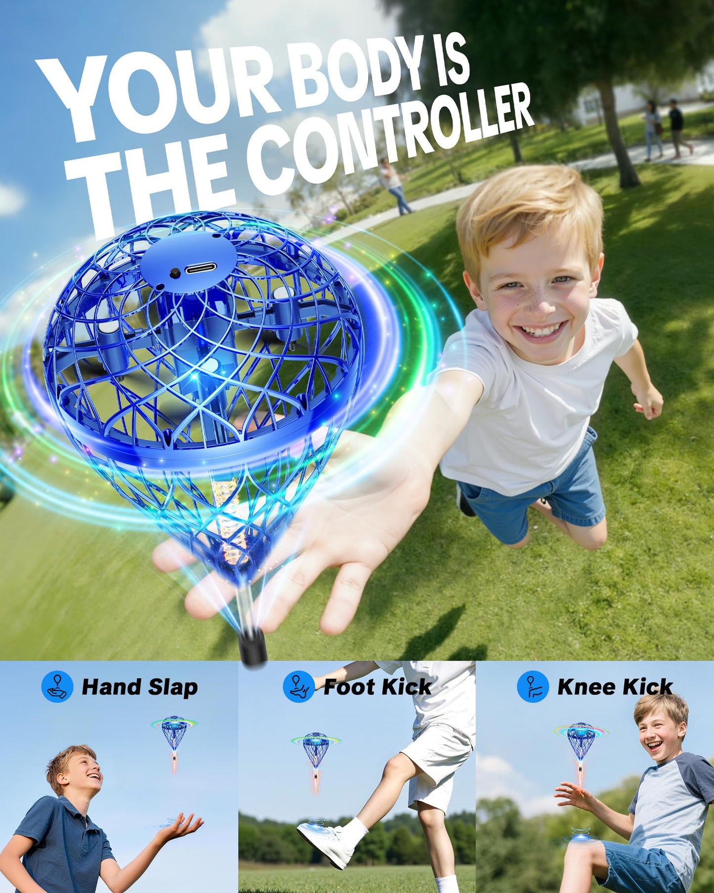 Flystars Cosmic Globe Flying Orb Ball — Motion-Control Hover Spinner for Kids 6+