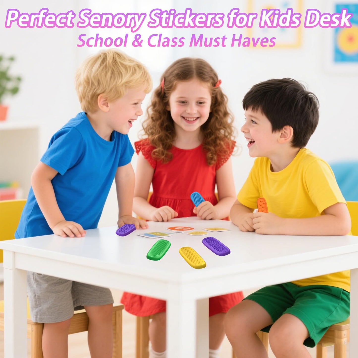FNASKLEI Fidget Toys: Calm Strips & Worry Stones — 8-Pack