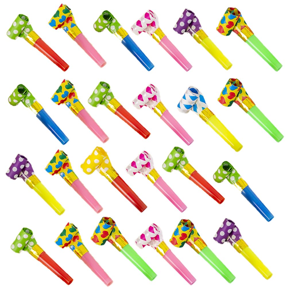 fnqiank 30 PCS Colorful Party Blowouts Noisemakers | Birthday & New Year Party Horns