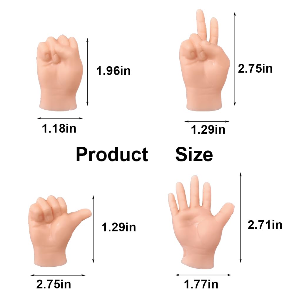 fnqiank 10 PCS Mini Hands for Cats – Realistic Finger Puppets for Puppet Shows