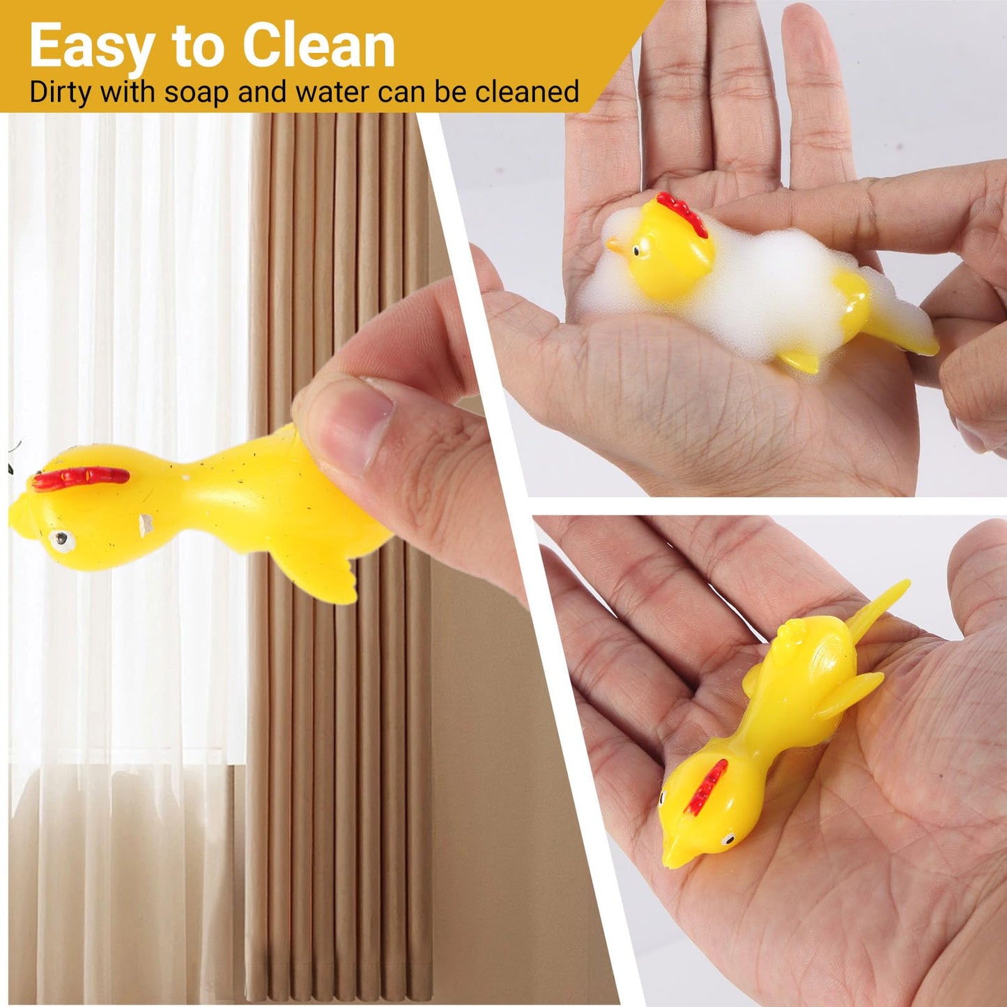 fnqiank 50 PCS Slingshot Chicken Toy Set – Funny Prank Gag for Parties & Gifts