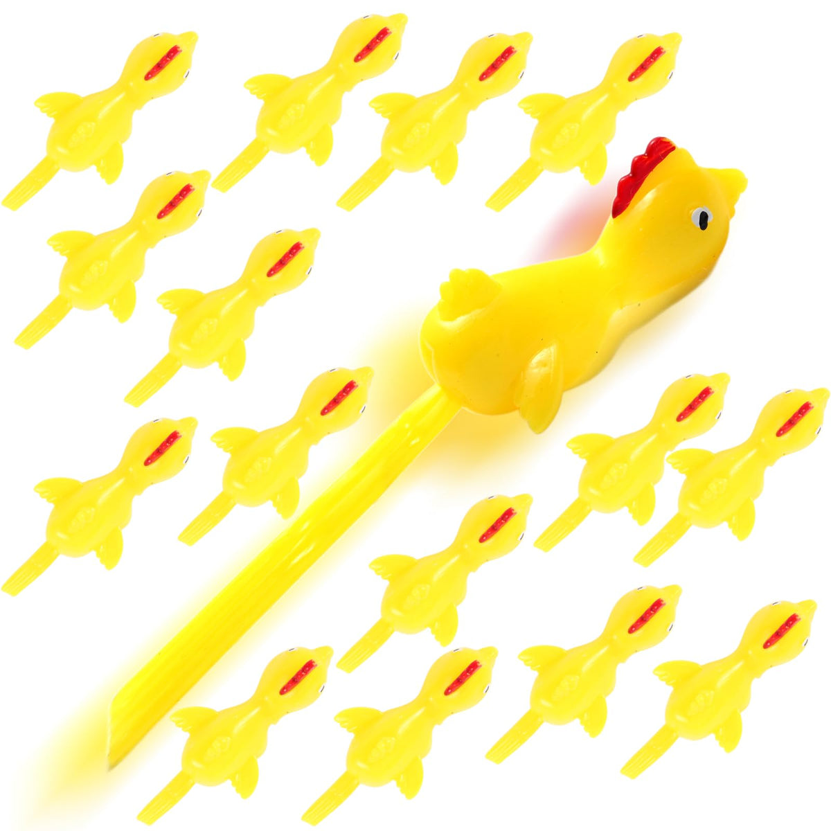 fnqiank 50 PCS Slingshot Chicken Toy Set – Funny Prank Gag for Parties & Gifts