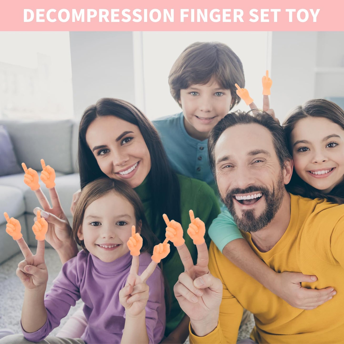 fnqiank 30 PCS Tiny Middle Finger Puppets – Realistic Mini Hand Puppets for Parties