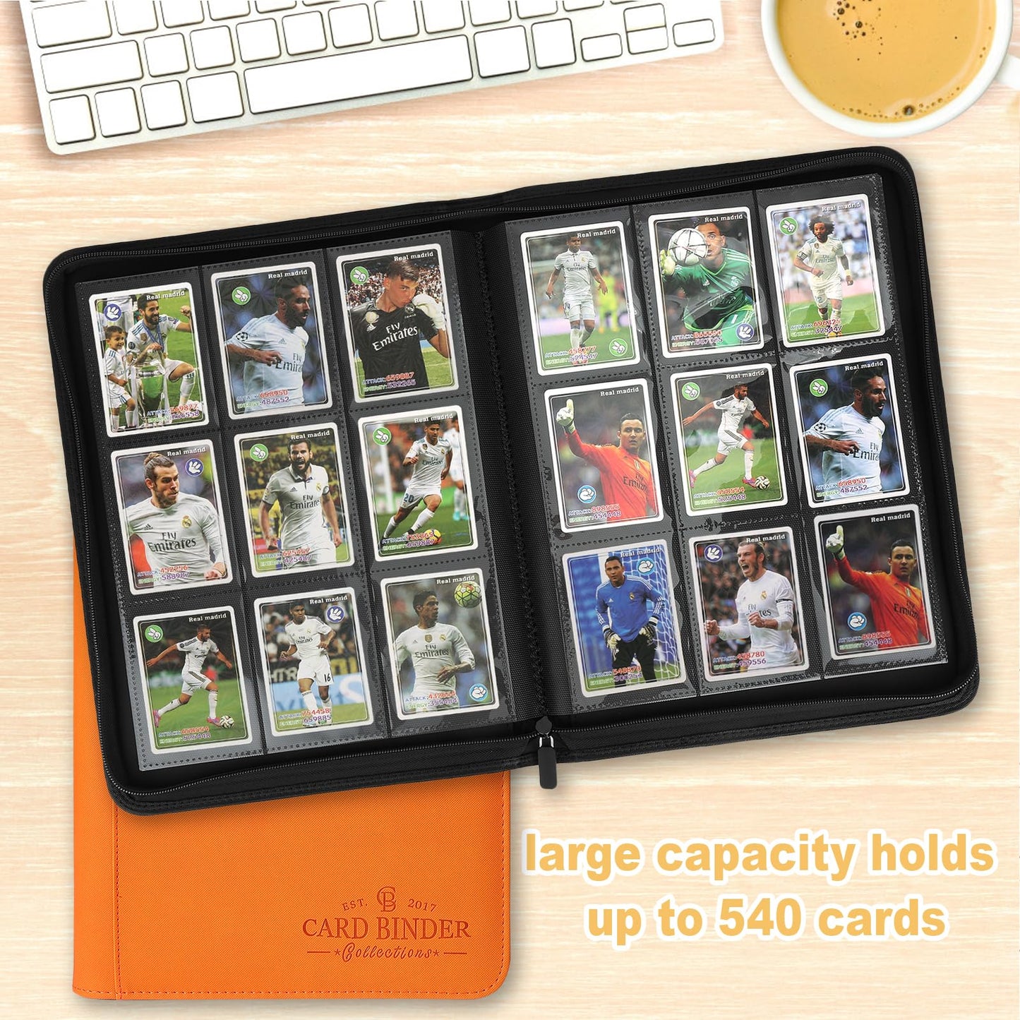 Foalgo 9 Pocket Card Binder – Holds 540 Cards | Premium Zip Trading Card Album