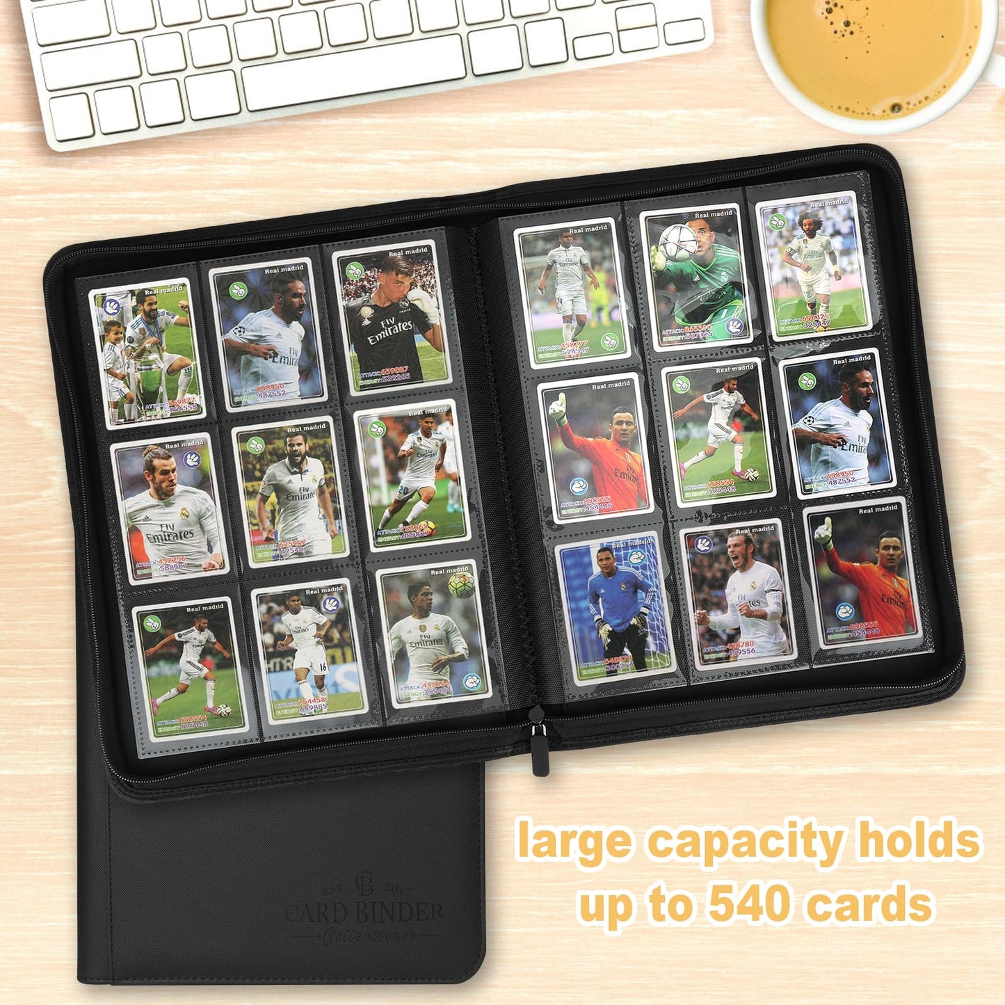 Foalgo 9-Pocket Trading Card Binder | Holds 540 Cards | PVC-Free EVA Leatherette
