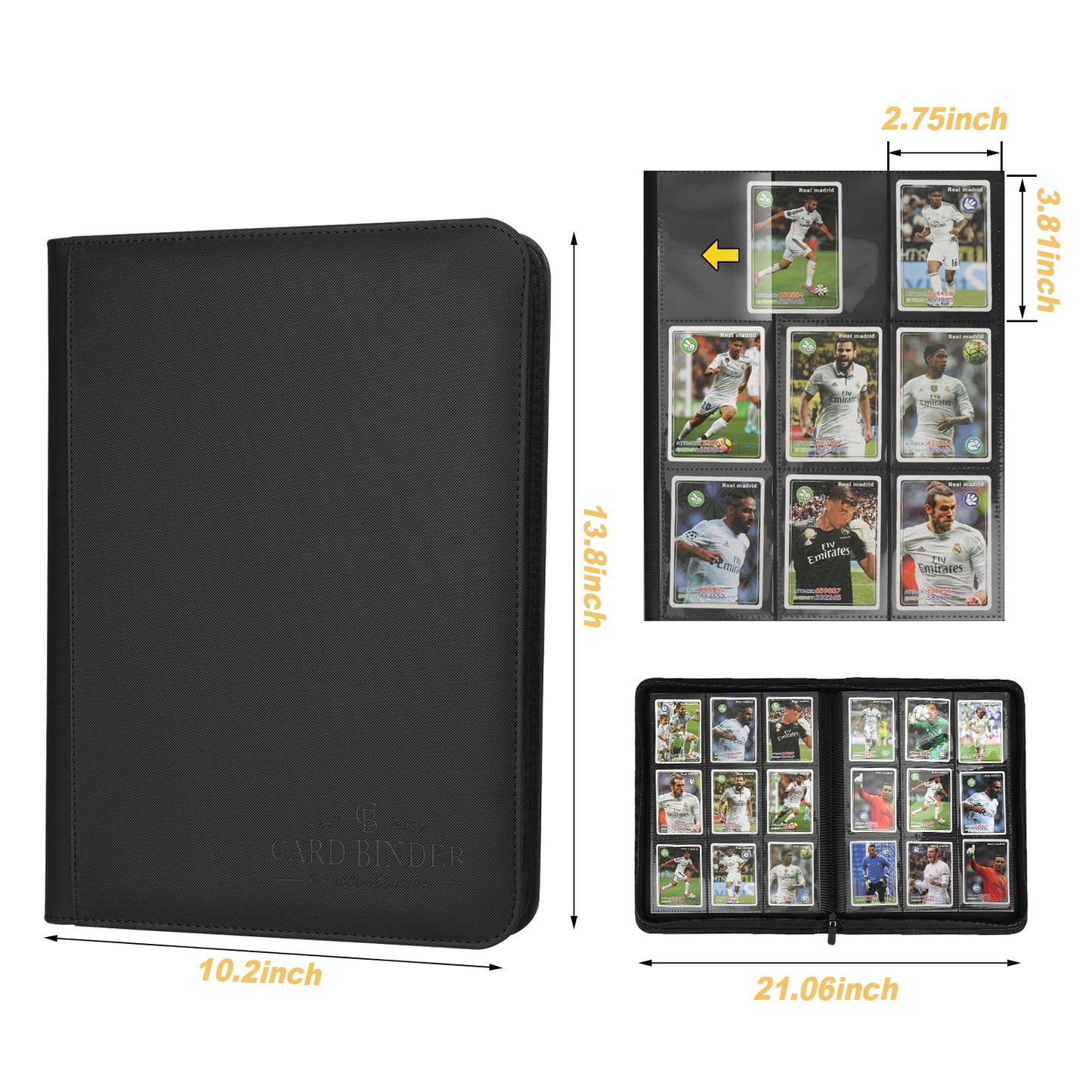 Foalgo 9-Pocket Trading Card Binder | Holds 540 Cards | PVC-Free EVA Leatherette