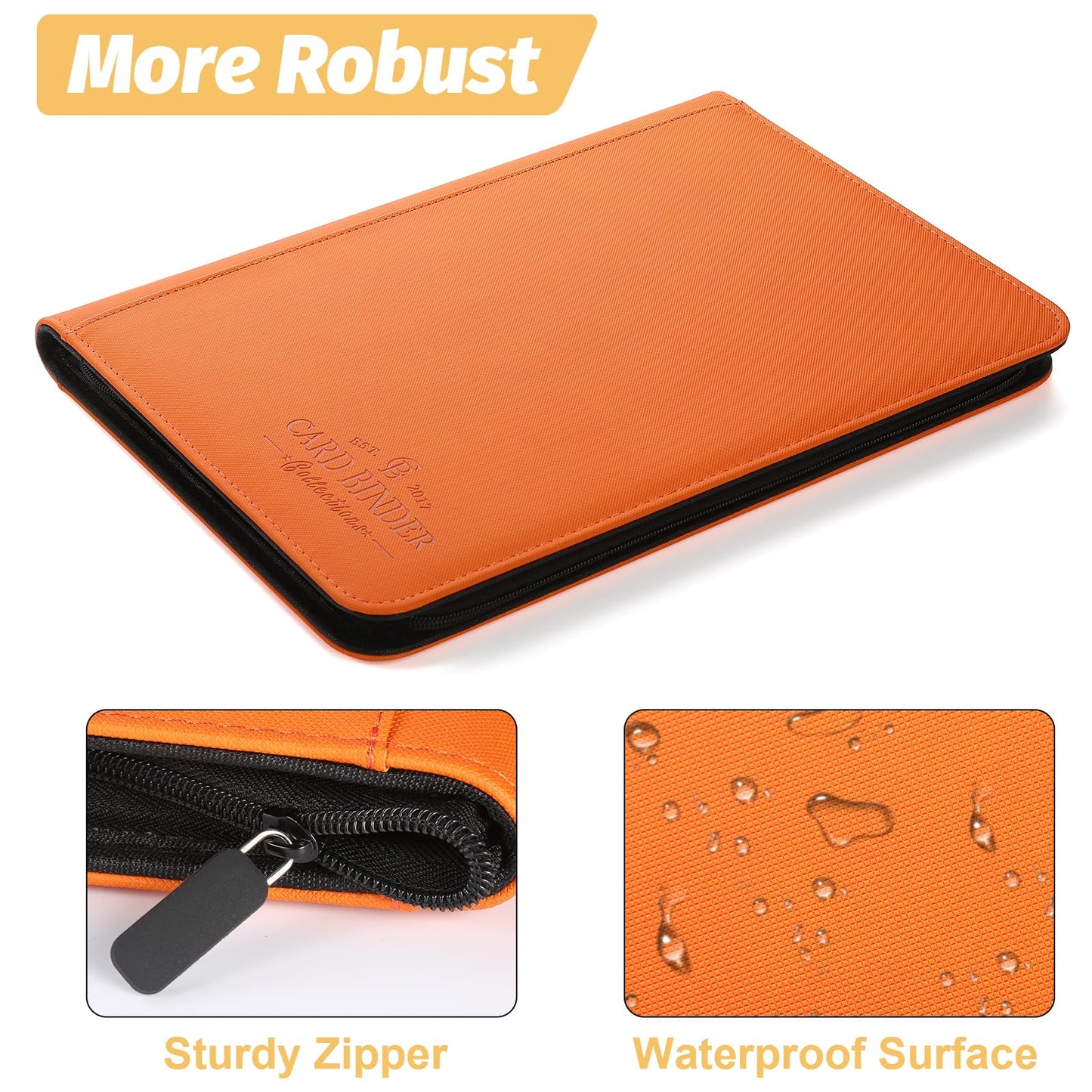 Foalgo 9 Pocket Card Binder – Holds 540 Cards | Premium Zip Trading Card Album