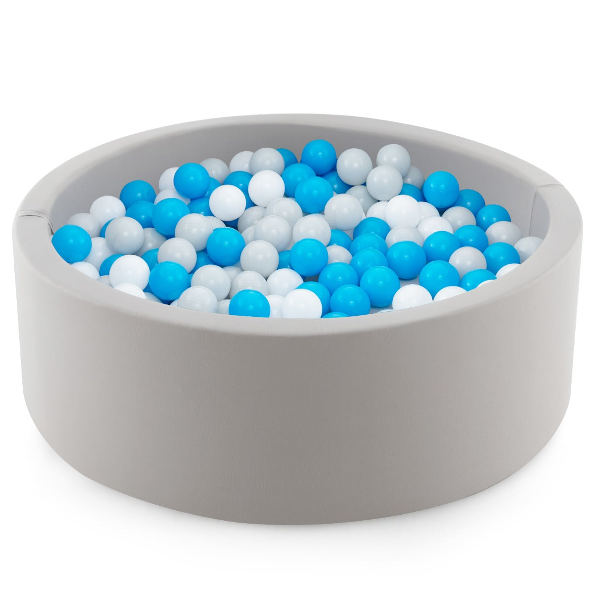 90 x 30cm Soft Round Ball Pool for Toddlers & Baby with 200 Ocean Balls and Storage Bag-Pink