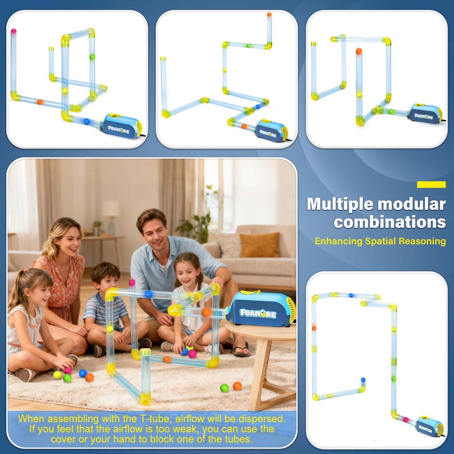 Foamore Airflow STEM Toy for Kids 3+ | Building & Tinkering Aerodynamics