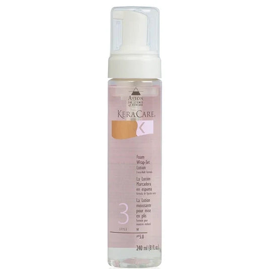Keracare Foam Wrap Set Lotion - Extra Hold 8 oz / 237 ml - For Lasting Styles & Defined Curls