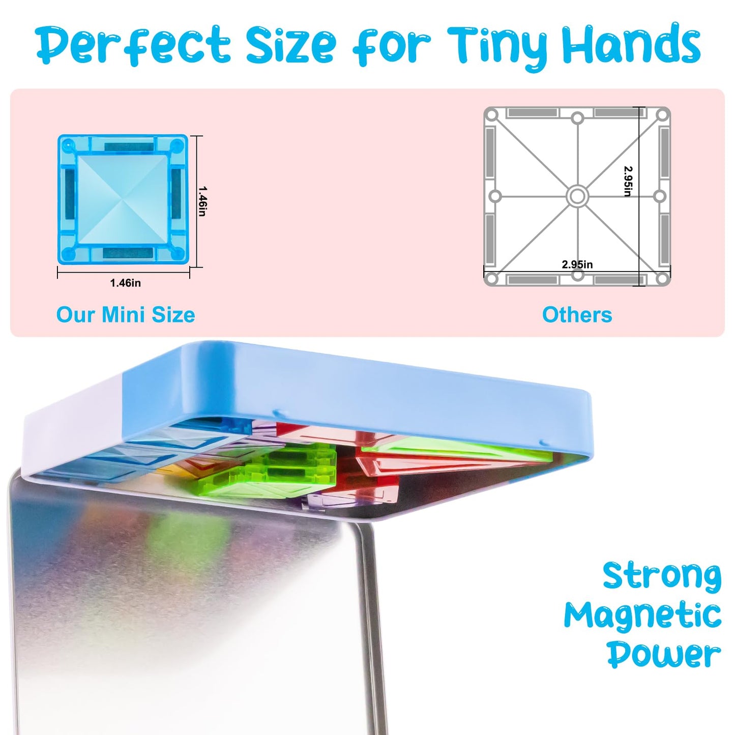 Foayex 42-Piece Travel Magnetic Tiles – Easter Gifts for Kids | On-the-Go STEM Toy