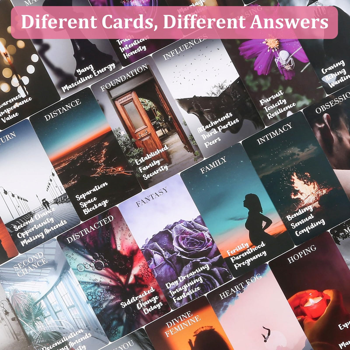 Fofeadm Oracle Cards 78-Card Love Deck for Beginners | Life and Love Guidance