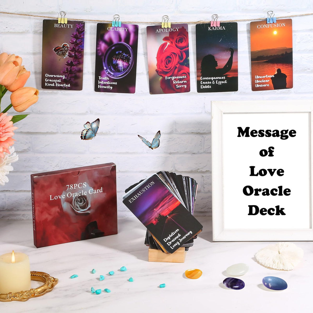 Fofeadm Oracle Cards 78-Card Love Deck for Beginners | Life and Love Guidance