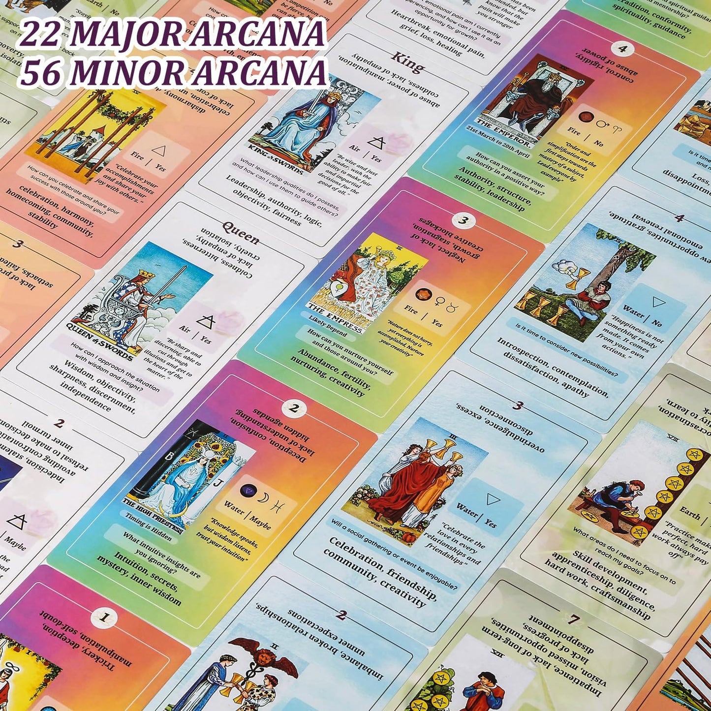 Fofeadm Tarot Cards for Beginners with Guide Book | Classic Tarot Deck