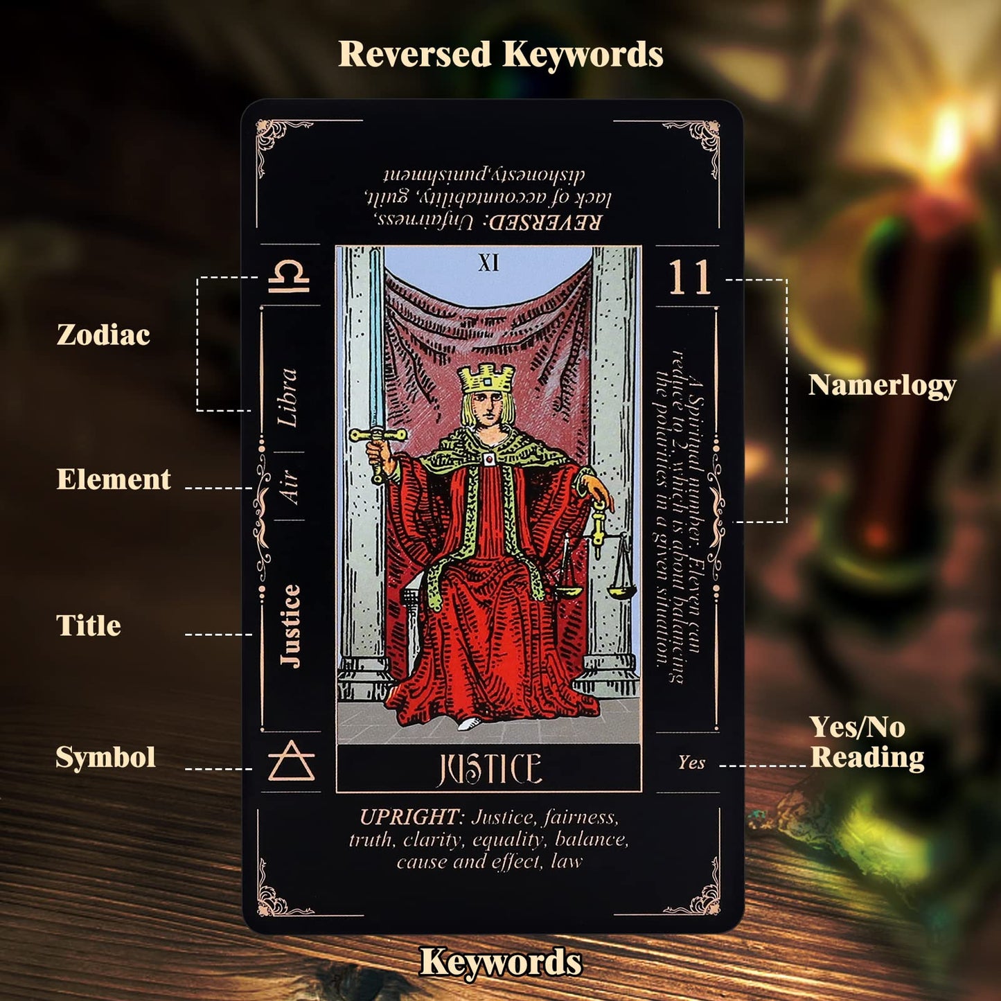 Fofeadm Tarot Cards with Guide Book & Velvet Carry Bag — 78-Card Deck for Beginners to Experts