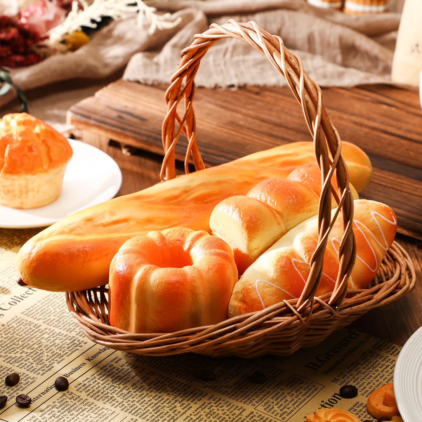 Foilswirl 5 Pcs Bread Stress Toy Set – Soft Toast Shapes for Relaxation