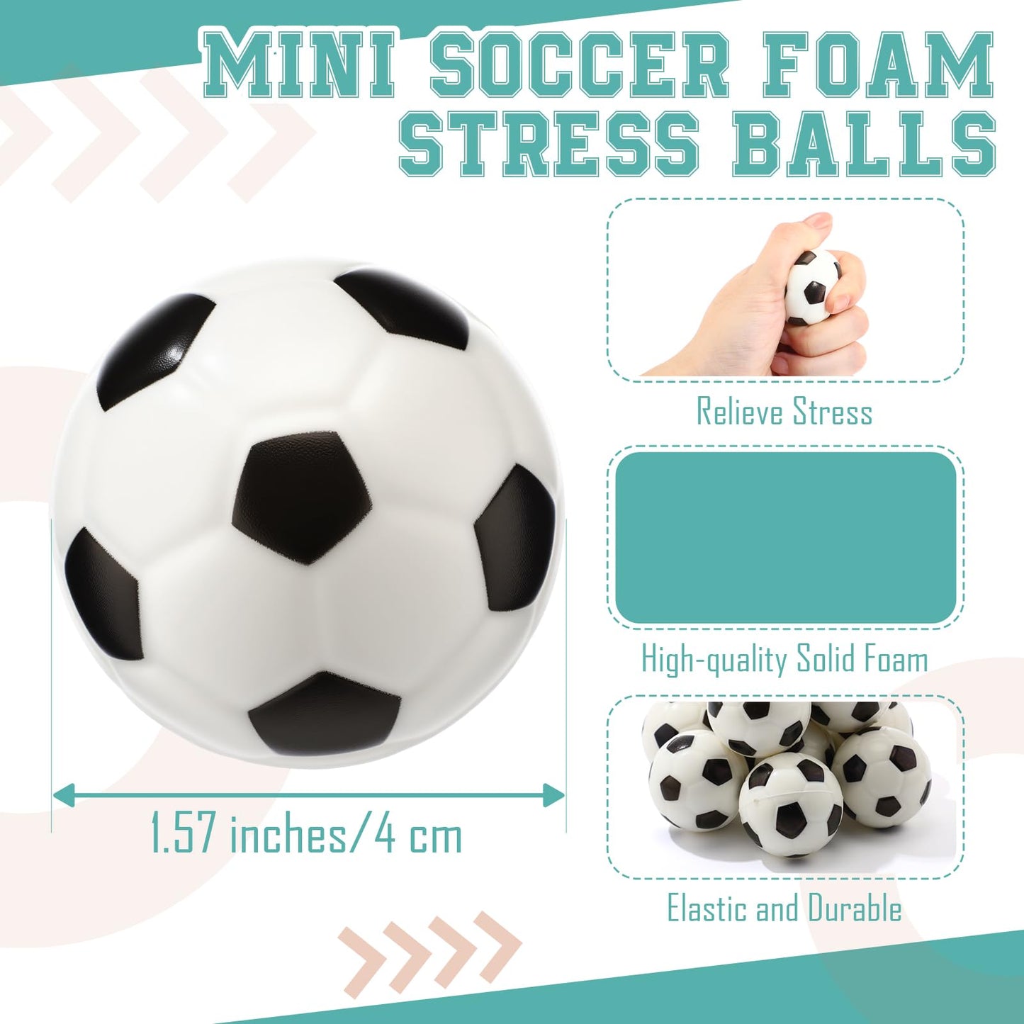 Foilswirl 18-Piece Valentine Soccer Gift Set — Stress Balls, Bracelets & Cards
