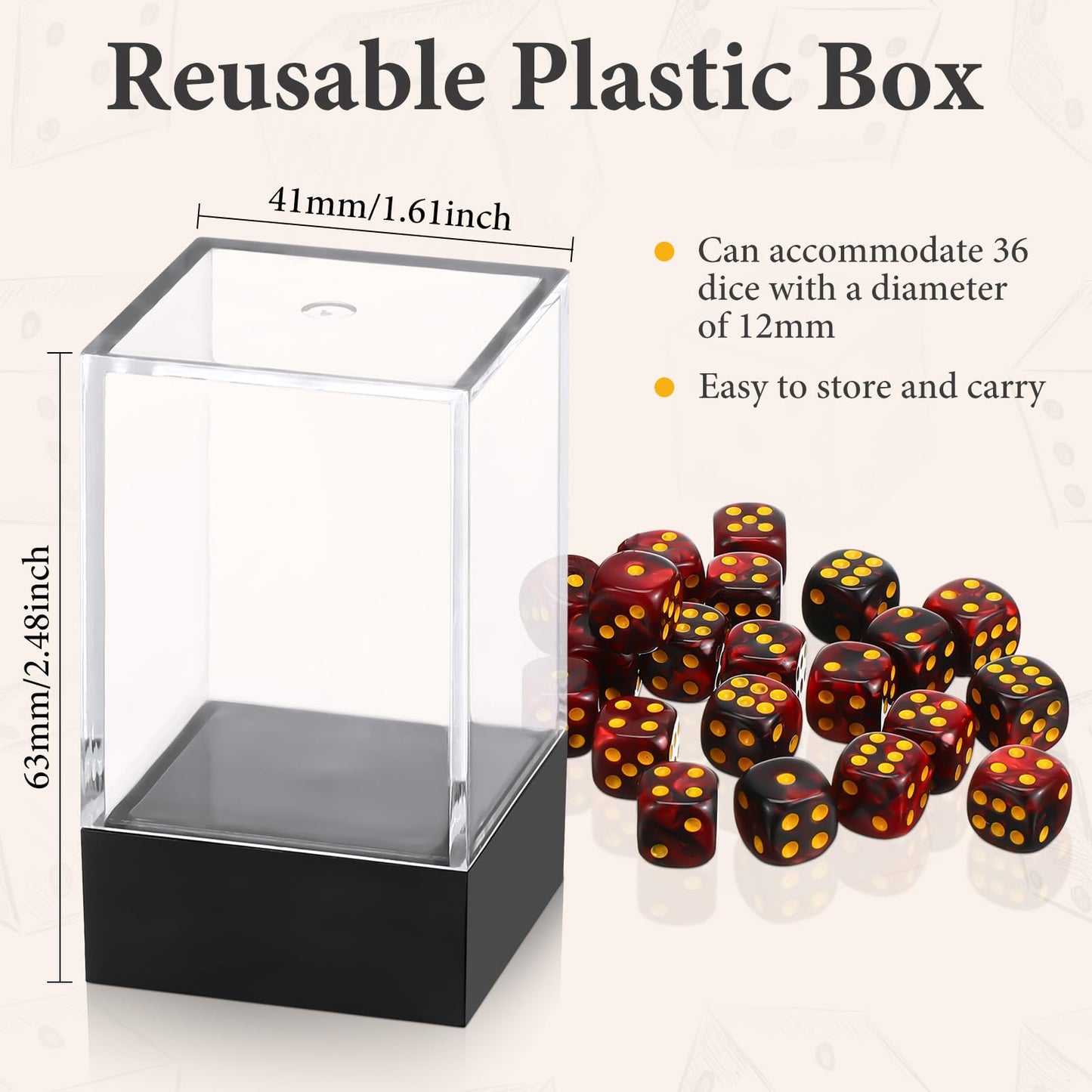 Foilswirl 144 Dice Set – 12mm 6-Sided D6 for Classroom Math, Portable Boxes