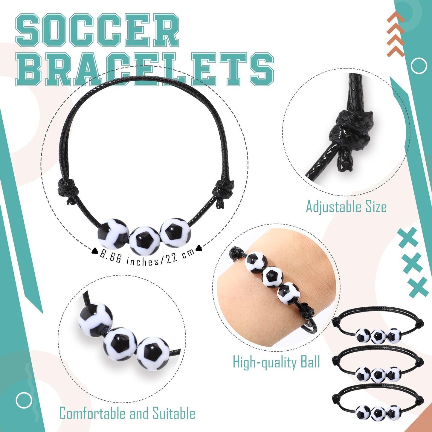 Foilswirl 18-Piece Valentine Soccer Gift Set — Stress Balls, Bracelets & Cards
