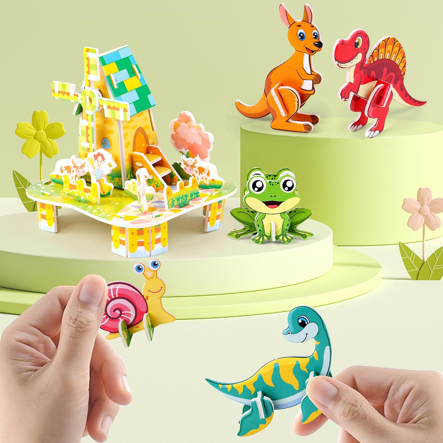 FOIMAS 31-Pack 3D Puzzles for Kids – Farmhouse & Animal Set