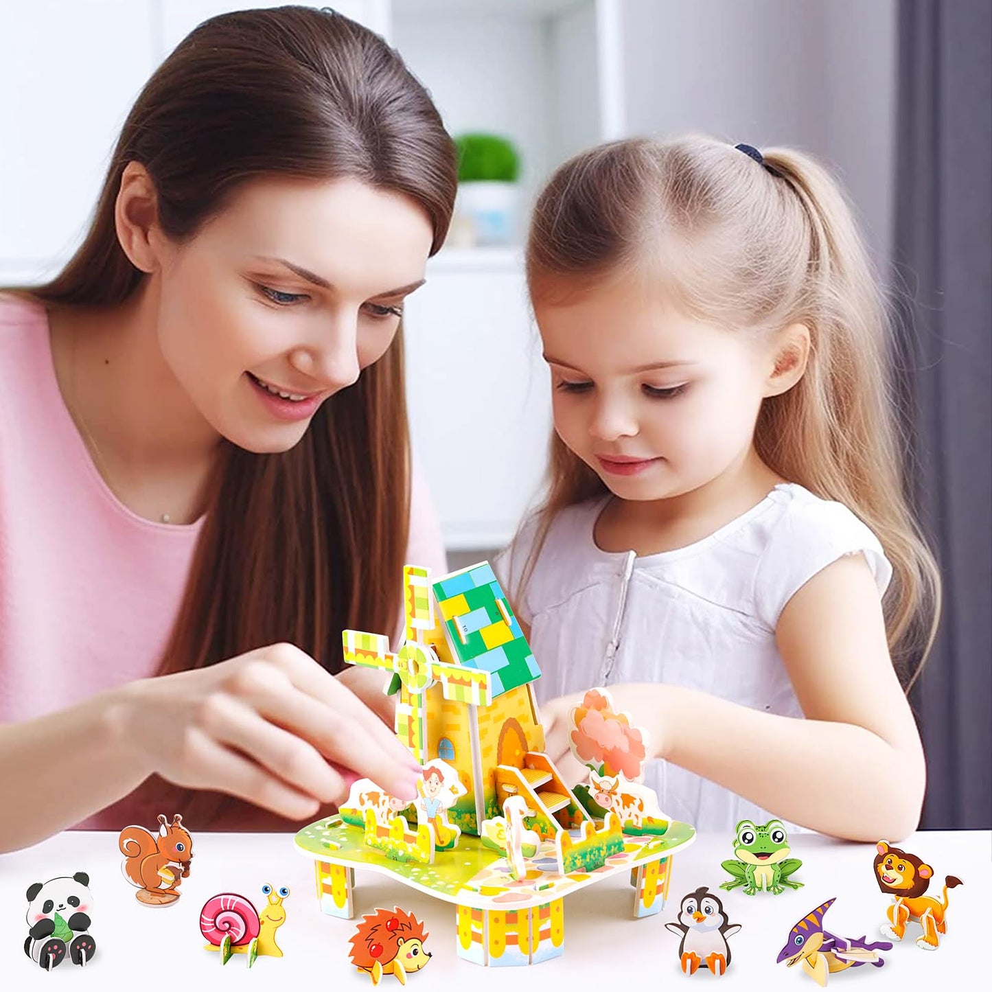 FOIMAS 31-Pack 3D Puzzles for Kids – Farmhouse & Animal Set