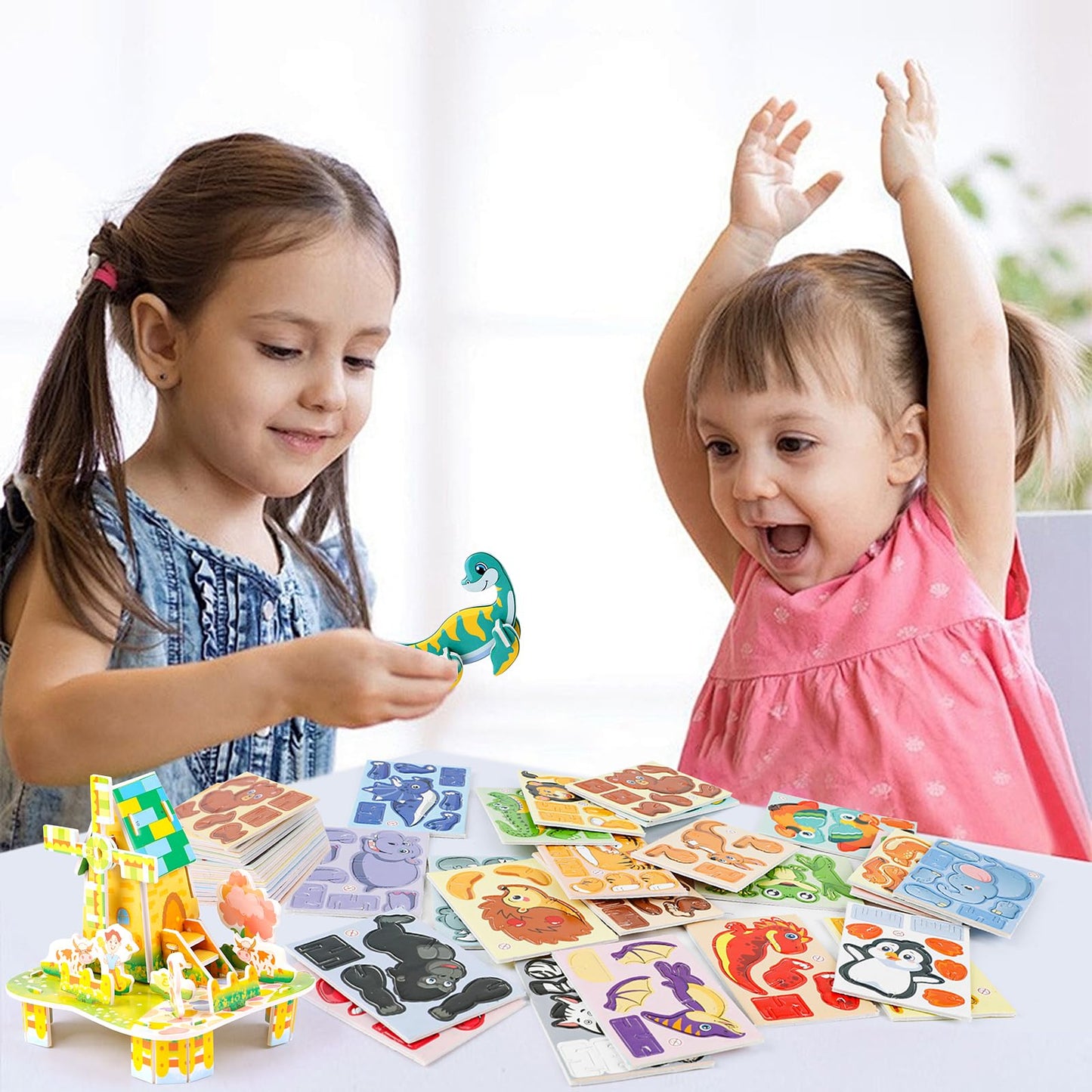 FOIMAS 31-Pack 3D Puzzles for Kids – Farmhouse & Animal Set