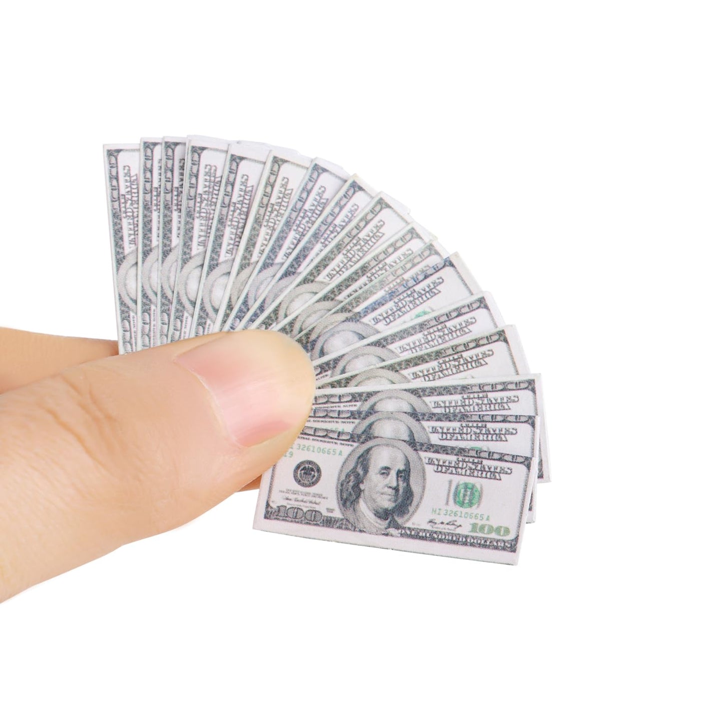 FOIMAS 180pcs 1:12 Miniature Dollars for Dollhouse – Realistic Double-Sided Bills