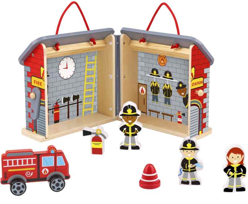 Wooden Foldable Fire Station