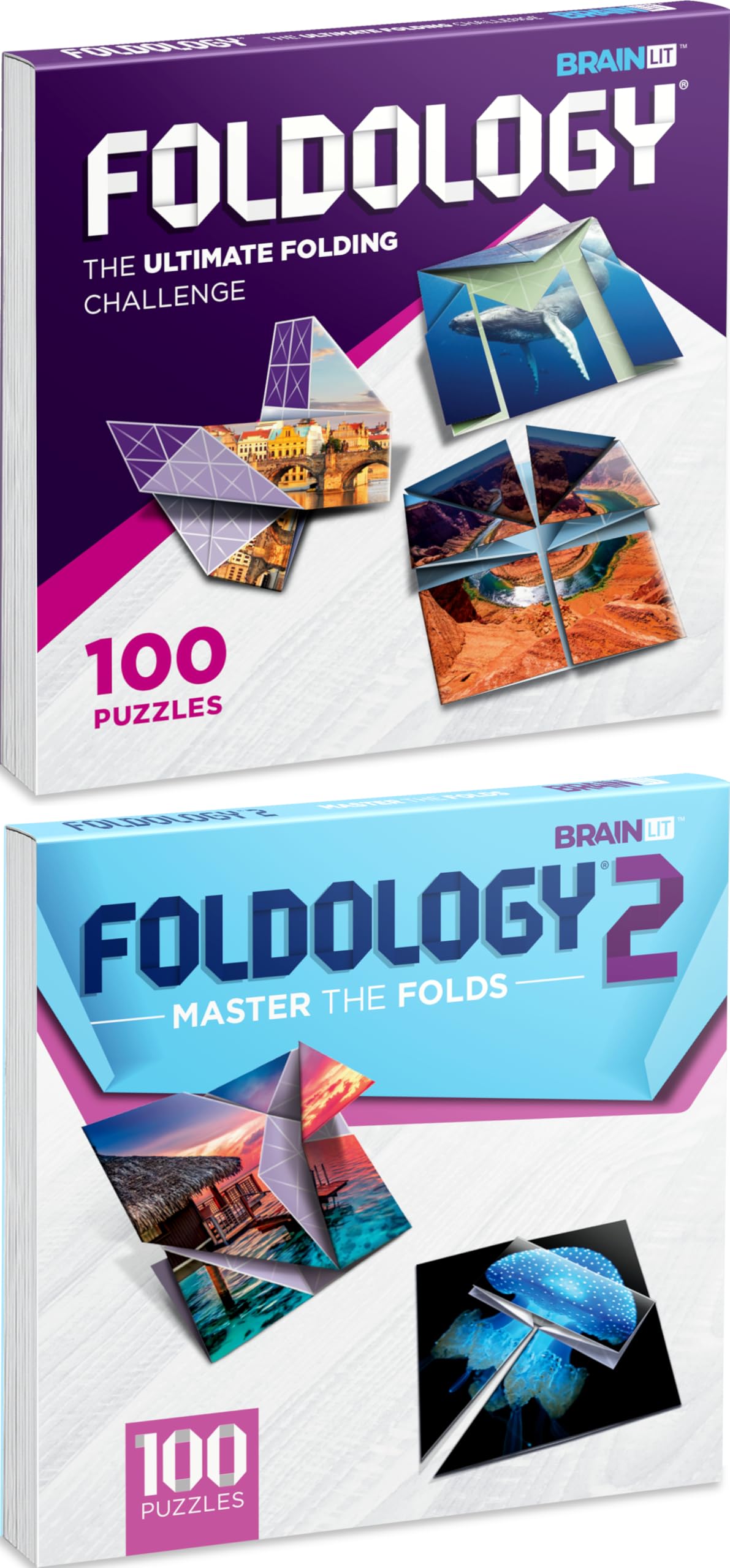 FOLDOLOGY 1&2 Combo Pack – Origami Puzzle Game with 200 Challenges | Ages 10+