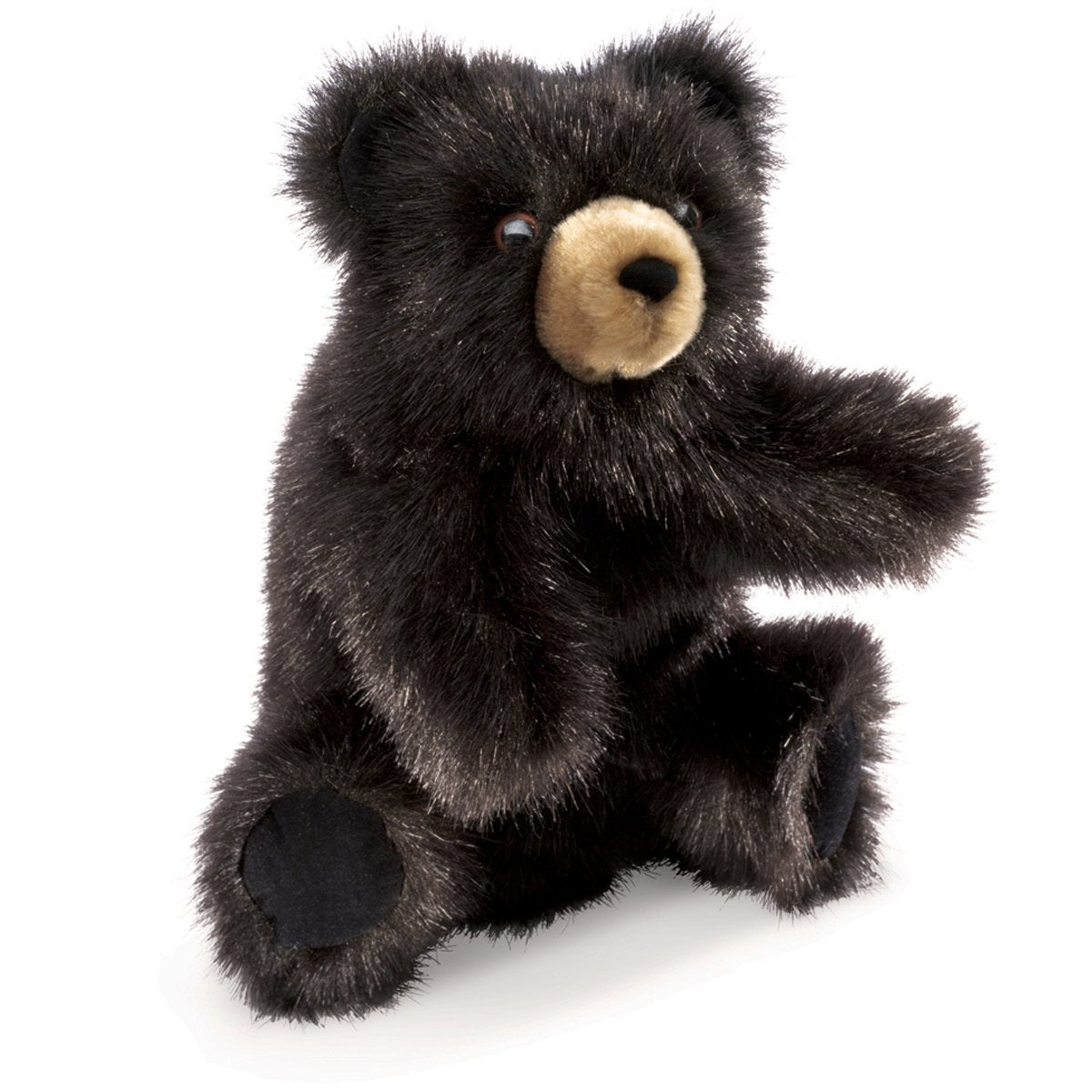 Folkmanis Baby Black Bear Hand Puppet – Plush Storytelling Puppet