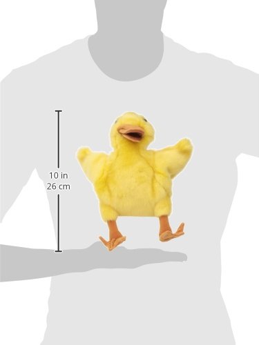 Folkmanis Duckling Hand Puppet, Yellow – Movable Beak & Wings | 1 EA