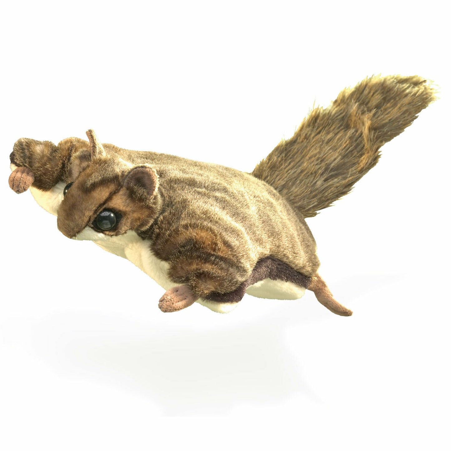 Folkmanis Flying Squirrel Hand Puppet, Brown | Plush Puppet for Storytelling & Stage
