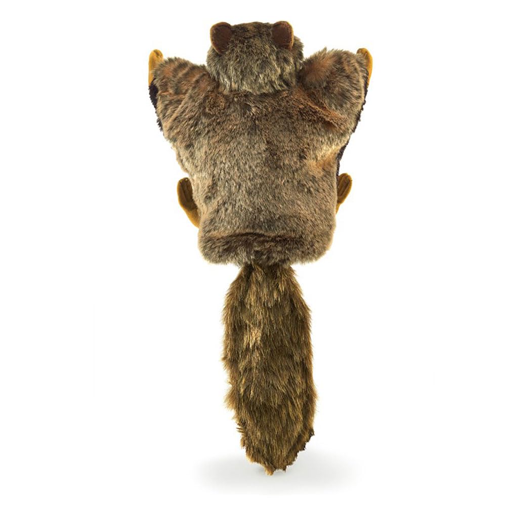 Folkmanis Flying Squirrel Hand Puppet, Brown | Plush Puppet for Storytelling & Stage