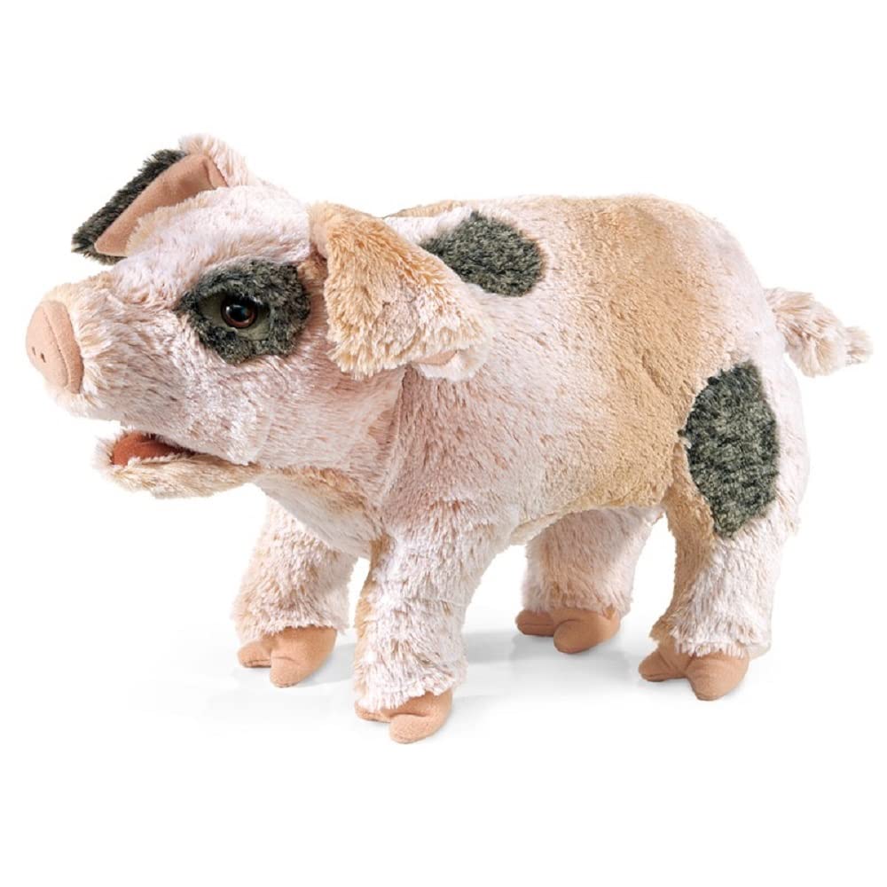 Folkmanis Grunting Pig Hand Puppet - Pink, 14 Inch