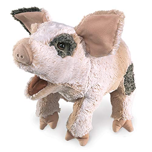 Folkmanis Grunting Pig Hand Puppet - Pink, 14 Inch