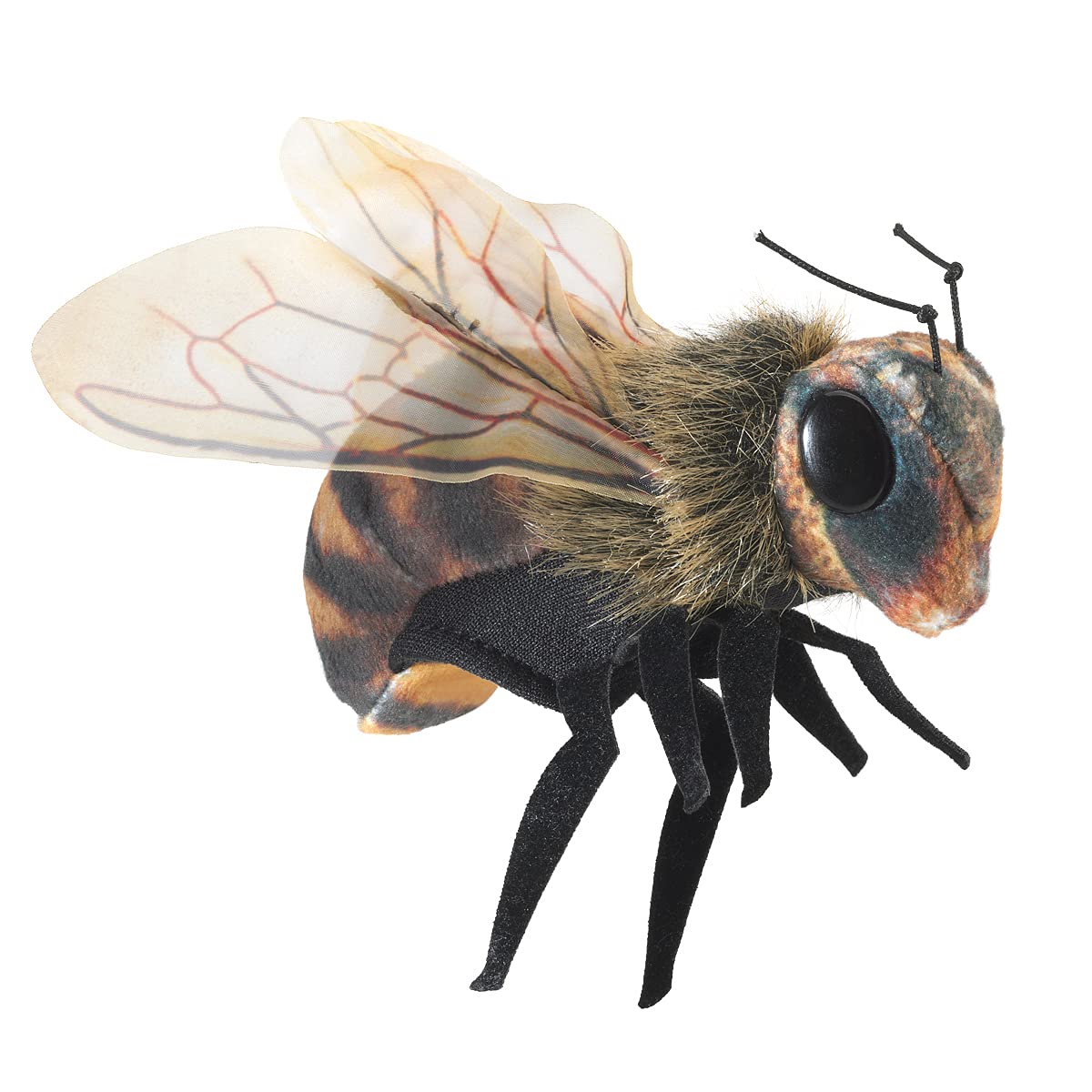 Folkmanis Mini Bee Finger Puppet - Realistic Hand Puppet for Storytelling