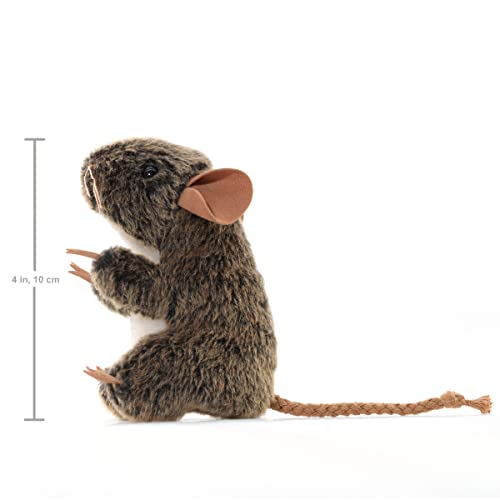 Folkmanis Mini Field Mouse Finger Puppet, Brown | Interactive Hand Puppet